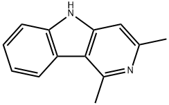 1,3-Dimethyl-5H-pyrido(4,3-b)indole 化学構造式