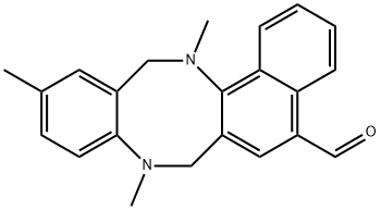 8,11,14-trimethyl-7,8,13,14-tetrahydronaphtho[2,1-c][1,5]benzodiazocine-5-carbaldehyde 化学構造式