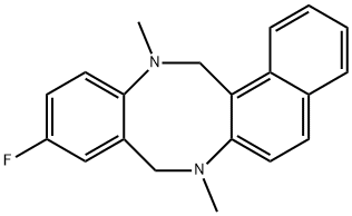 10-FLUORO-7,13-DIMETHYL-7,8,13,14-TETRAHYDROBENZO[F]NAPHTHO[2,1-B][1,5]DIAZOCINE Structure