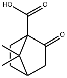 7,7-二甲基-2-氧代-二环[2.2.1]庚烷-1-甲酸, 464-78-8, 结构式