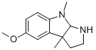 1,2,3,3A,8,8A-HEXAHYDRO-5-METHOXY-3A,8-DIMETHYL-PYRROLO[2,3-B]INDOLE Struktur