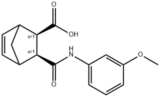 (2S,3R)-3-([(3-METHOXYPHENYL)AMINO]CARBONYL)BICYCLO[2.2.1]HEPT-5-ENE-2-CARBOXYLIC ACID Struktur
