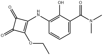 3-[(2-ETHOXY-3,4-DIOXO-1-CYCLOBUTEN-1-YL)AMINO]-2-HYDROXY-N,N-DIMETHYL-BENZAMIDE 化学構造式