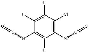 1-chloro-2,3,5-trifluoro-4,6-diisocyanatobenzene 化学構造式