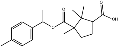 1-[1-(p-tolyl)ethyl] hydrogen camphorate  Struktur