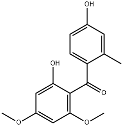 2,4'-Dihydroxy-4,6-dimethoxy-2'-methylbenzophenone 结构式