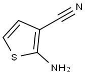 2-アミノ-3-チオフェンカルボニトリル 化学構造式
