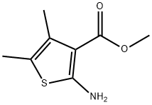 2-アミノ-4,5-ジメチルチオフェン-3-カルボン酸メチル 化学構造式