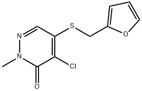 4-CHLORO-5-[(2-FURYLMETHYL)THIO!-2-METHYLPYRIDAZIN-3(2H)-ONE, 97,465514-01-6,结构式