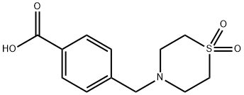 4-[(1,1-DIOXO-1LAMBDA〜6〜,4-THIAZINAN-4-YL)-METHYL]BENZENECARBOXYLIC ACID 化学構造式