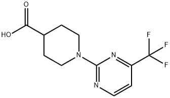 1-[4-(TRIFLUOROMETHYL)-2-PYRIMIDINYL]-4-PIPERIDINECARBOXYLIC ACID,465514-39-0,结构式