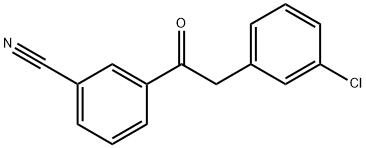 3-[2-(3-CHLOROPHENYL)ACETYL]BENZONITRILE Struktur