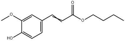 butyl 4'-hydroxy-3'-methoxycinnamate  Structure