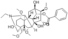 苯甲酰乌头原碱, 466-24-0, 结构式
