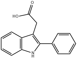 (2-苯基-1H-吲哚-3-基)乙酸, 4662-03-7, 结构式