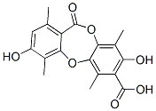 1,4,6,9-Tetramethyl-3,8-dihydroxy-11-oxo-11H-dibenzo[b,e][1,4]dioxepin-7-carboxylic acid,4665-02-5,结构式