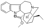 イボガミン-18-カルボン酸メチル 化学構造式