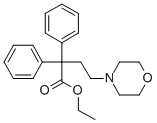 4-モルホリノ-2,2-ジフェニル酪酸エチル 化学構造式