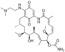 17-ジメチルアミノエチルアミノデメトキシゲルダナマイシン 化学構造式