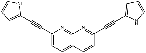 2,7-BIS-(1H-PYRROL-2-YL)ETHYNYL-1,8-NAPHTHRIDINE 结构式