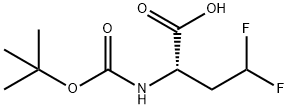 (S)-2-N-叔丁氧羰基氨基-4,4-二氟丁酸 结构式