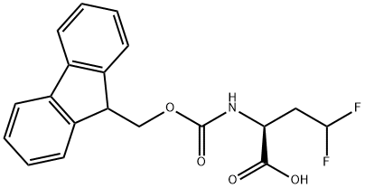 (S)-2-(9H-FLUOREN-9-YLMETHOXYCARBONYLAMINO)-4,4-DIFLUORO-BUTYRIC ACID Struktur