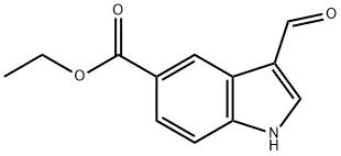 3-醛基-1H-吲哚-5-甲酸乙酯,467458-46-4,结构式