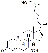 7α,26-ジヒドロキシコレスタ-4-エン-3-オン 化学構造式
