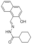 N'-[(2-hydroxy-1-naphthyl)methylene]cyclohexanecarbohydrazide 结构式