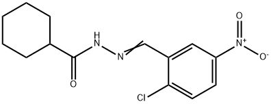 N'-{2-chloro-5-nitrobenzylidene}cyclohexanecarbohydrazide 结构式