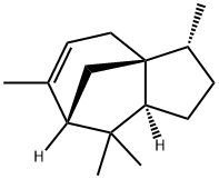 (8aβ)-2,3,4,7,8,8a-ヘキサヒドロ-3β,6,8,8-テトラメチル-1H-3aα,7α-メタノアズレン 化学構造式
