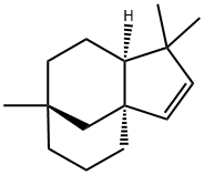(1R,5β,8R)-4,4,8-トリメチルトリシクロ[6.3.1.01,5]ドデカ-2-エン 化学構造式