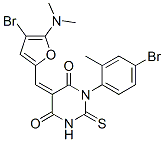 4,6(1H,5H)-Pyrimidinedione,  5-[[4-bromo-5-(dimethylamino)-2-furanyl]methylene]-1-(4-bromo-2-methylphenyl)dihydro-2-thioxo-|