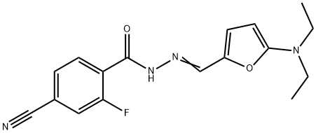 Benzoic  acid,  4-cyano-2-fluoro-,  [[5-(diethylamino)-2-furanyl]methylene]hydrazide  (9CI)|