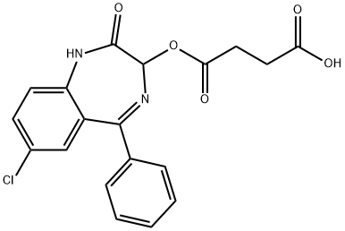 (7-chloro-2,3-dihydro-2-oxo-5-phenyl-1H-benzo-1,4-diazepin-3-yl) hydrogen succinate Structure