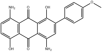 4,8-diamino-1,5-dihydroxy-2-(4-methoxyphenyl)anthraquinone  Structure