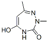 3H-1,2,4-Triazepin-3-one, 2,4-dihydro-5-hydroxy-2,7-dimethyl- (9CI) 结构式