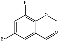 5-Bromo-3-fluoro-2-methoxybenzaldehyde 化学構造式