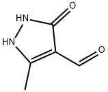 1H-Pyrazole-4-carboxaldehyde,2,3-dihydro-5-methyl-3-oxo-(9CI) Struktur
