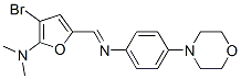 2-Furanamine,  3-bromo-N,N-dimethyl-5-[[[4-(4-morpholinyl)phenyl]imino]methyl]-,470713-02-1,结构式