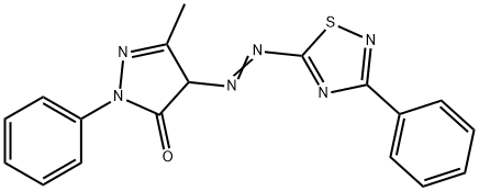 2,4-dihydro-5-methyl-2-phenyl-4-[(3-phenyl-1,2,4-thiadiazol-5-yl)azo]-3H-pyrazol-3-one Structure