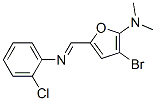 2-Furanamine,  3-bromo-5-[[(2-chlorophenyl)imino]methyl]-N,N-dimethyl- Structure