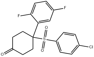 4 - ((4-氯苯基)磺酰基)-4-(2,5-二氟苯基)环己酮, 471903-20-5, 结构式