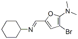 2-Furanamine,  3-bromo-5-[(cyclohexylimino)methyl]-N,N-dimethyl- Struktur