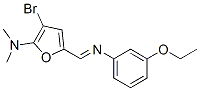 2-Furanamine,  3-bromo-5-[[(3-ethoxyphenyl)imino]methyl]-N,N-dimethyl- Structure