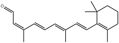 (2Z,4E,6E,8E)-3,7-ジメチル-9-(2,6,6-トリメチル-1-シクロヘキセン-1-イル)-2,4,6,8-ノナテトラエナール 化学構造式