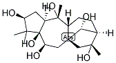 (3β,6β,14R)-グラヤノトキサン-3,5,6,10,14,16-ヘキサオール14-アセタート 化学構造式