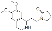 1-[2-(1,2,3,4-テトラヒドロ-6,7-ジメトキシイソキノリン-1-イル)エチル]ピロリジン-2-オン 化学構造式
