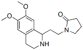 1-[2-(1,2,3,4-Tetrahydro-6,7-dimethoxyisoquinolin-1-yl)ethyl]pyrrolidin-2-one 结构式