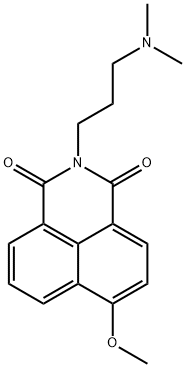N-(3-ジメチルアミノプロピル)-4-メトキシ-1,8-ナフタレンジカルボイミド 化学構造式